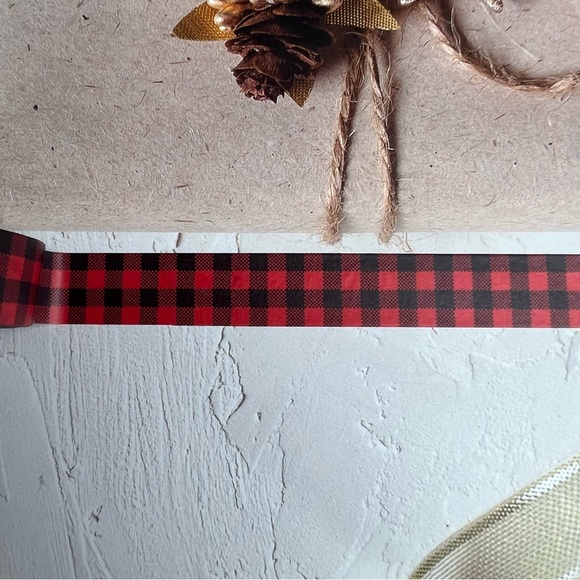 Buffalo Plaid, Traditional Christmas Plaid, Washi Tape, 1 Full Roll - Picture 2 of 8